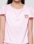 Little M Kaos Ruffle Skort Kotak Kancing 1 Set Anak Perempuan