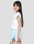 Little M Kaos Ruffle Skort Kotak Kancing 2 Baju Set Anak Perempuan