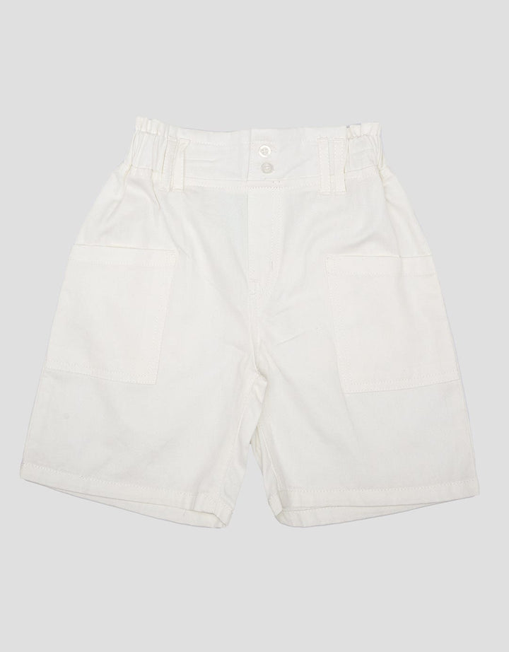 Little M Woven Small Button Pocket 1 Girls Shorts
