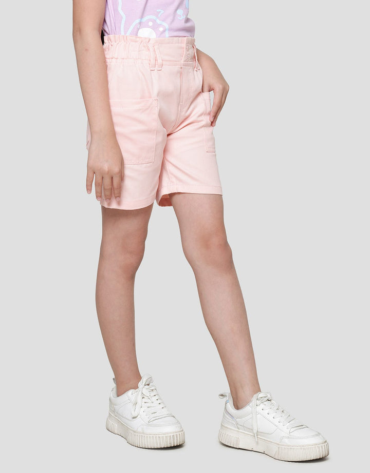 Little M Woven Small Button Pocket Girls Shorts