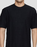 Details Texture Dobby Salur Dennis Fit Kaos Lengan Pendek Pria