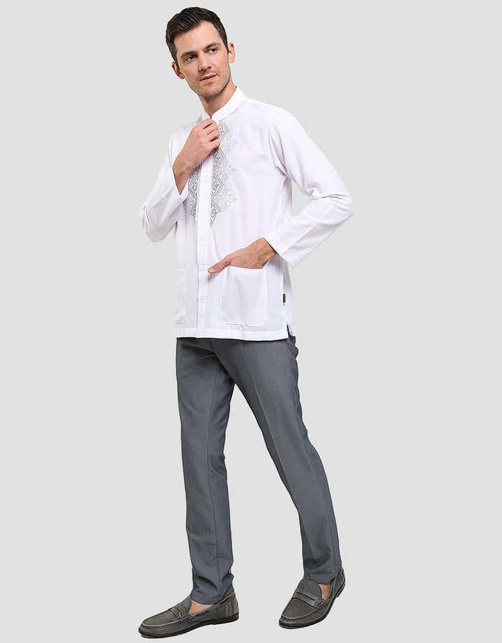 Al Mustika Monsoon Baju Koko Lengan Panjang Pria