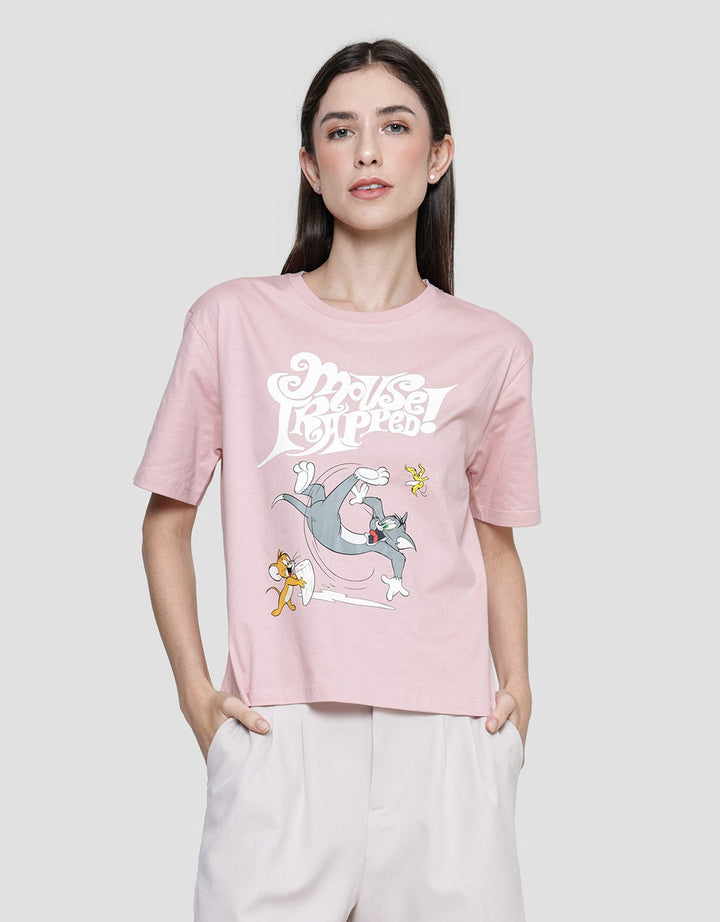 Nevada Boxy Print Tom &amp; Jerry Women's Short Sleeve T-Shirt