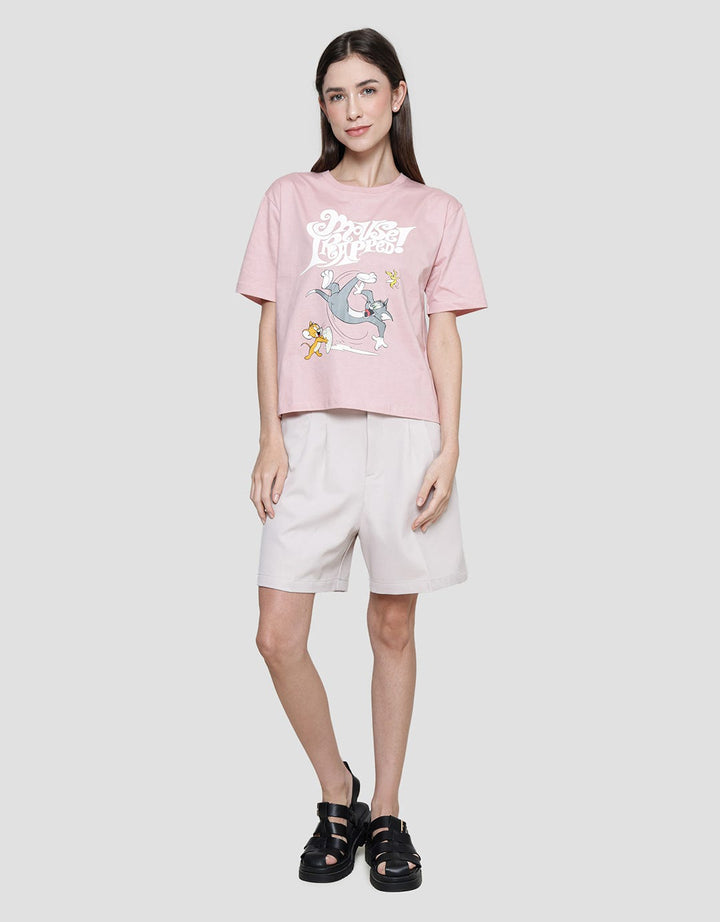 Nevada Boxy Print Tom &amp; Jerry Women's Short Sleeve T-Shirt