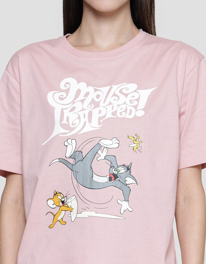 Nevada Boxy Print Tom &amp; Jerry Women's Short Sleeve T-Shirt