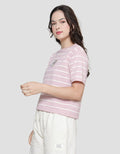 Nevada Boxy Stripe Tom & Jerry Kaos Lengan Pendek Wanita