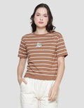 Nevada Boxy Stripe Tom & Jerry Kaos Lengan Pendek Wanita