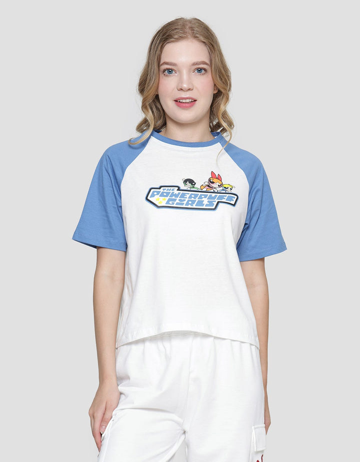 Nevada Powerpuff Girls Raglan Kaos Wanita
