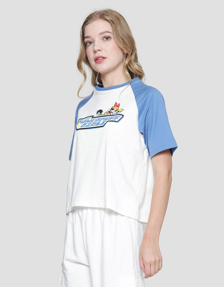 Nevada Powerpuff Girls Raglan Kaos Wanita