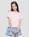 Aero Animal Outline Kaos Lengan Pendek Anak Perempuan