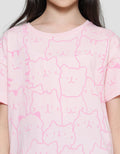 Aero Animal Outline Kaos Lengan Pendek Anak Perempuan