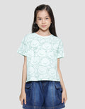 Aero Full Print Animal Outline 2 Kaos Lengan Pendek Anak Perempuan