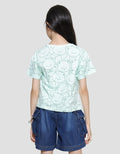 Aero Full Print Animal Outline 2 Kaos Lengan Pendek Anak Perempuan