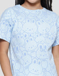 Aero Animal Outline 4 Print Kaos Lengan Pendek Anak Perempuan