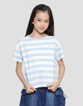Aero Fullprint Stripes 4 Girls Short Sleeve T-Shirt