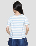 Aero Fullprint Stripes 4 Girls Short Sleeve T-Shirt