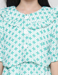 Sweet Miss Batik Kawung Krah Embroidery Midi Dress for Girls