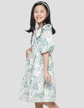Sweet Miss Batik Flower Krah Embroidery Geber Midi Dress for Girls