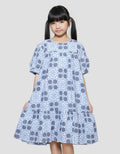 Sweet Miss Puff Sleeve Dress Batik Girls