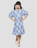 Sweet Miss Puff Sleeve Dress Batik Girls