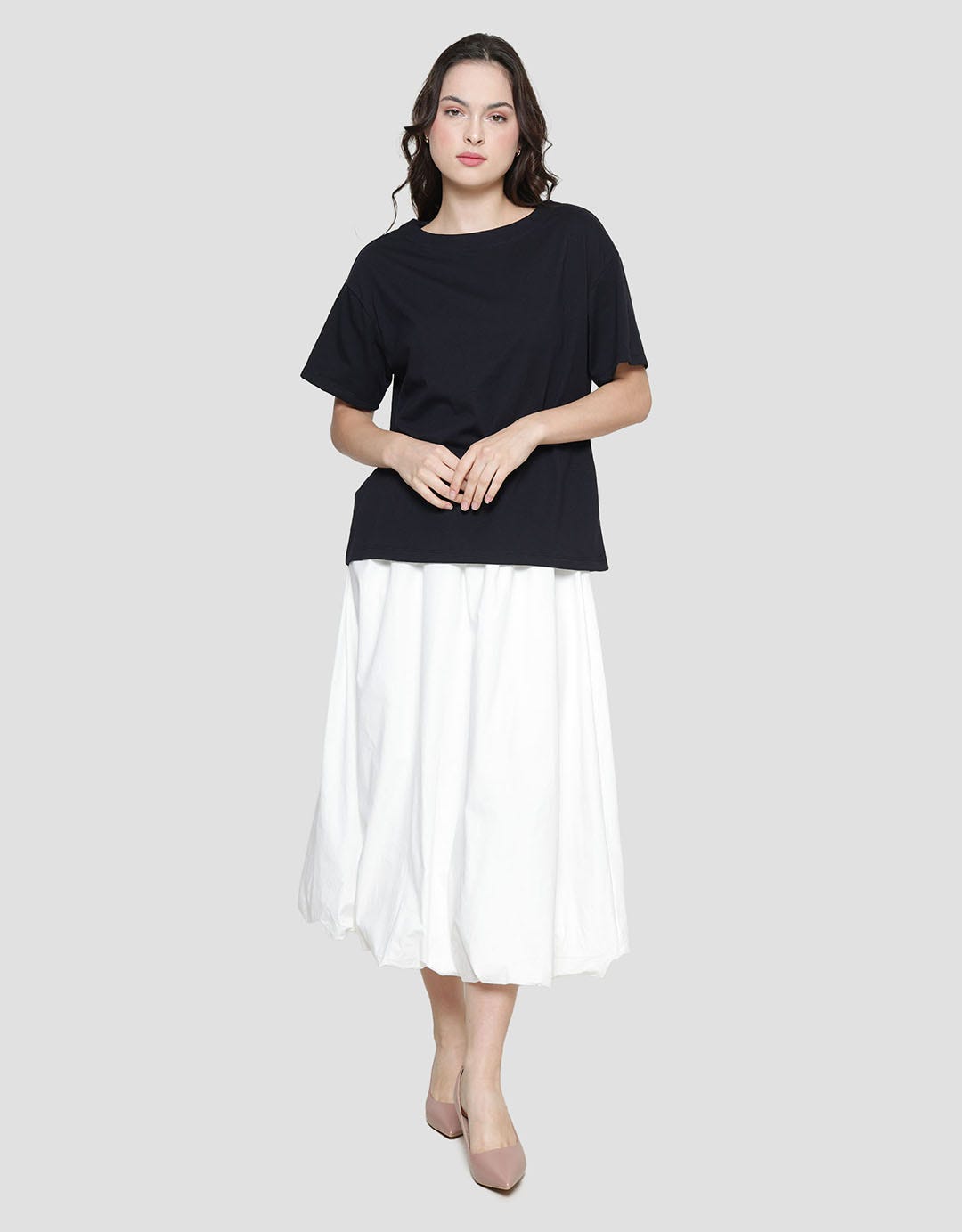 St. Yves Boat Neck Solid Kaos Wanita