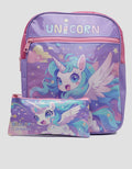 Character Unicorn Head Backpack Giftset Anak Perempuan