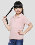 Nevada Texture Plain Girls Collar T-Shirt
