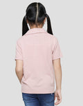Nevada Texture Plain Girls Collar T-Shirt