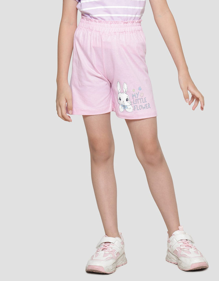 Little M Flower Rabbit Girls Shorts