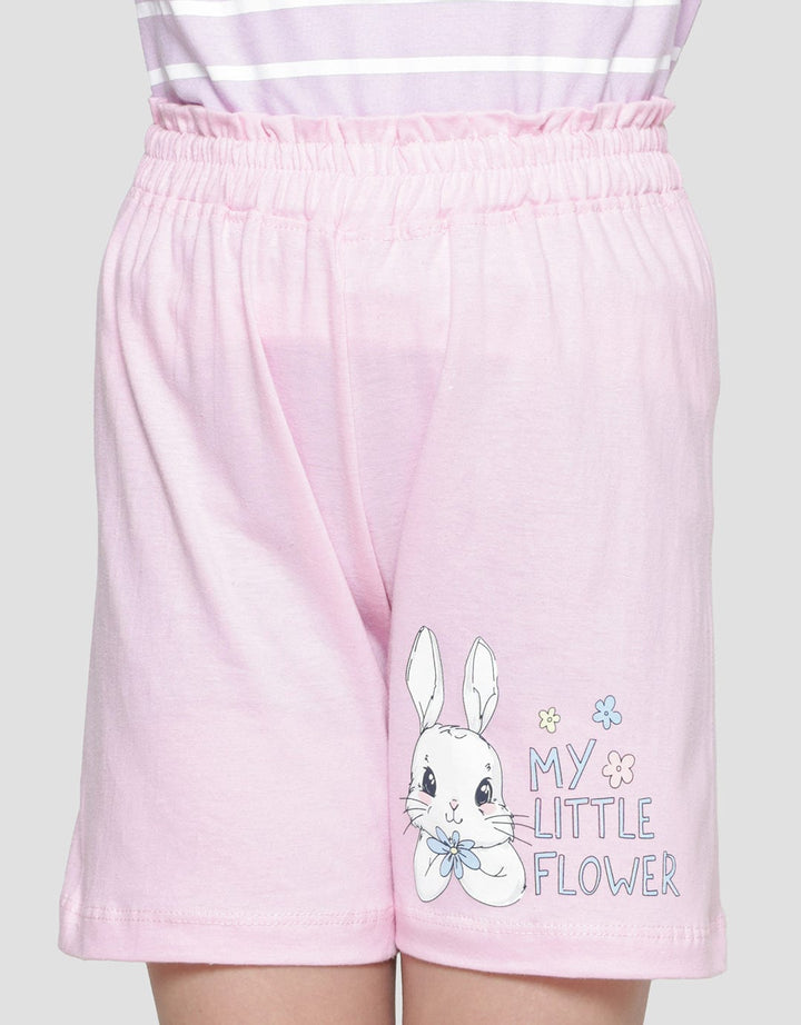 Little M Flower Rabbit Girls Shorts