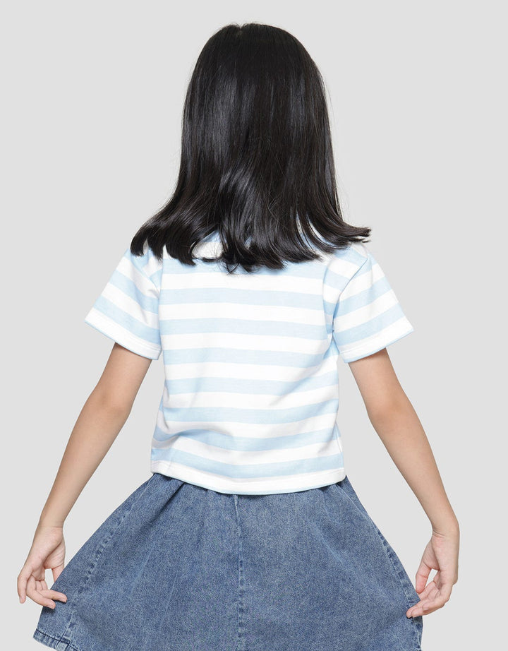 Little M Center Stripe Girls T-Shirt