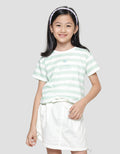 Little M Stripe Girl 4 Kaos Lengan Pendek Anak Perempuan