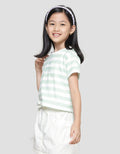 Little M Stripe Girl 4 Kaos Lengan Pendek Anak Perempuan