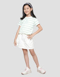 Little M Stripe Girl 4 Kaos Lengan Pendek Anak Perempuan