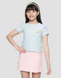 Little M Texture Bordir Bee Kaos Lengan Pendek Anak Perempuan