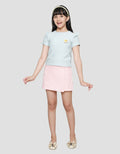 Little M Texture Bordir Bee Kaos Lengan Pendek Anak Perempuan