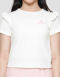 Little Texture Embroidery Rainbow M Short Sleeve T-shirt for Girls
