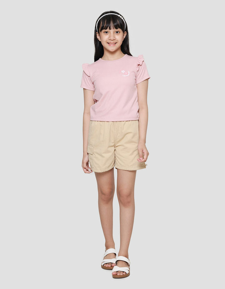 Little M Flower Embro Kaos Anak Perempuan