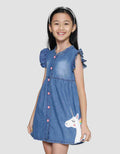 Little M Ruffle Unicorn Midi Dress for Girls
