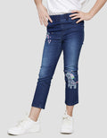 Little M Unicorn Embro Girls Jegging Pants