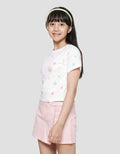 Little M Print Mommys Little Hero Kaos Lengan Pendek Anak Perempuan