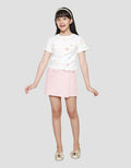 Little M Print Mommys Little Hero Kaos Lengan Pendek Anak Perempuan