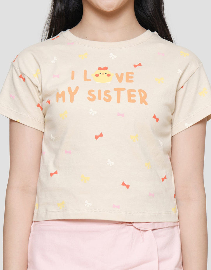 Little MI Love Sister Girls T-shirt