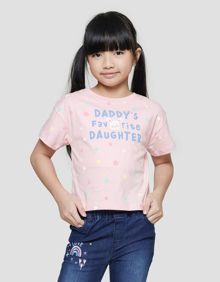 Little M Daddys Favorite Daughter Kaos Lengan Pendek Anak Perempuan