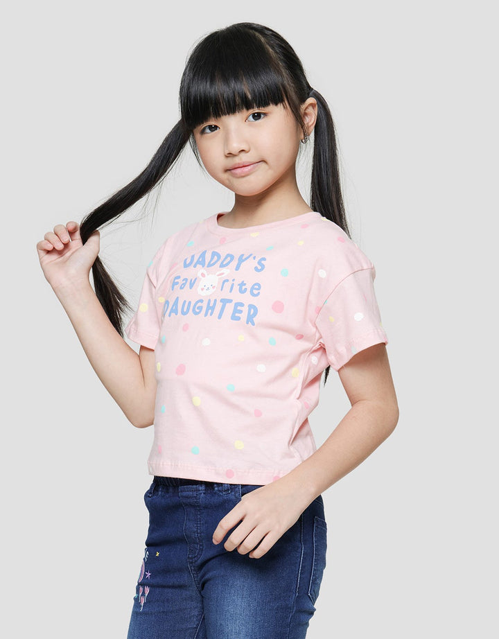Little M Daddys Favorite Daughter Kaos Lengan Pendek Anak Perempuan