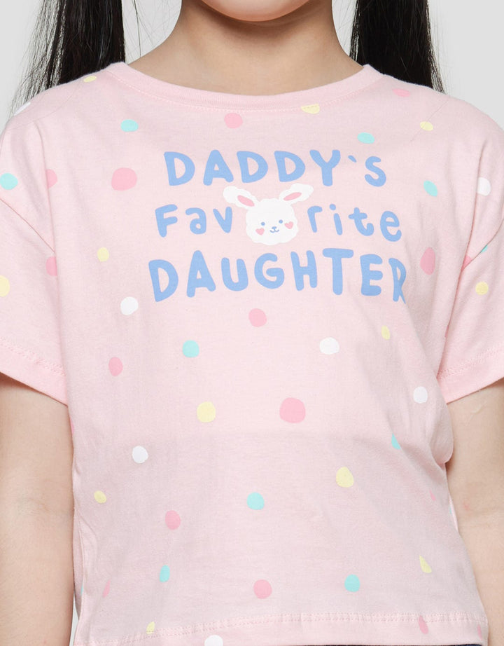 Little M Daddys Favorite Daughter Kaos Lengan Pendek Anak Perempuan