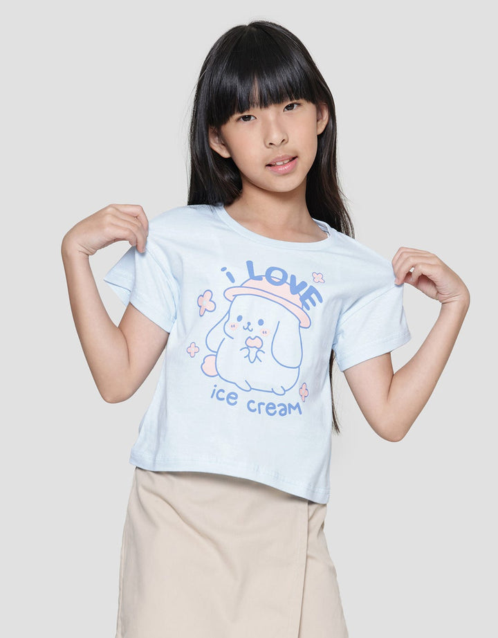Little M I Love Ice Cream Kaos Anak Perempuan