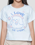 Little M I Love Ice Cream Kaos Anak Perempuan