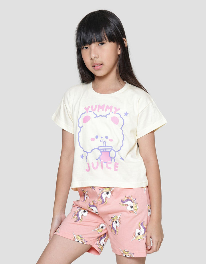 Little M Yummy Juice Kaos Anak Perempuan