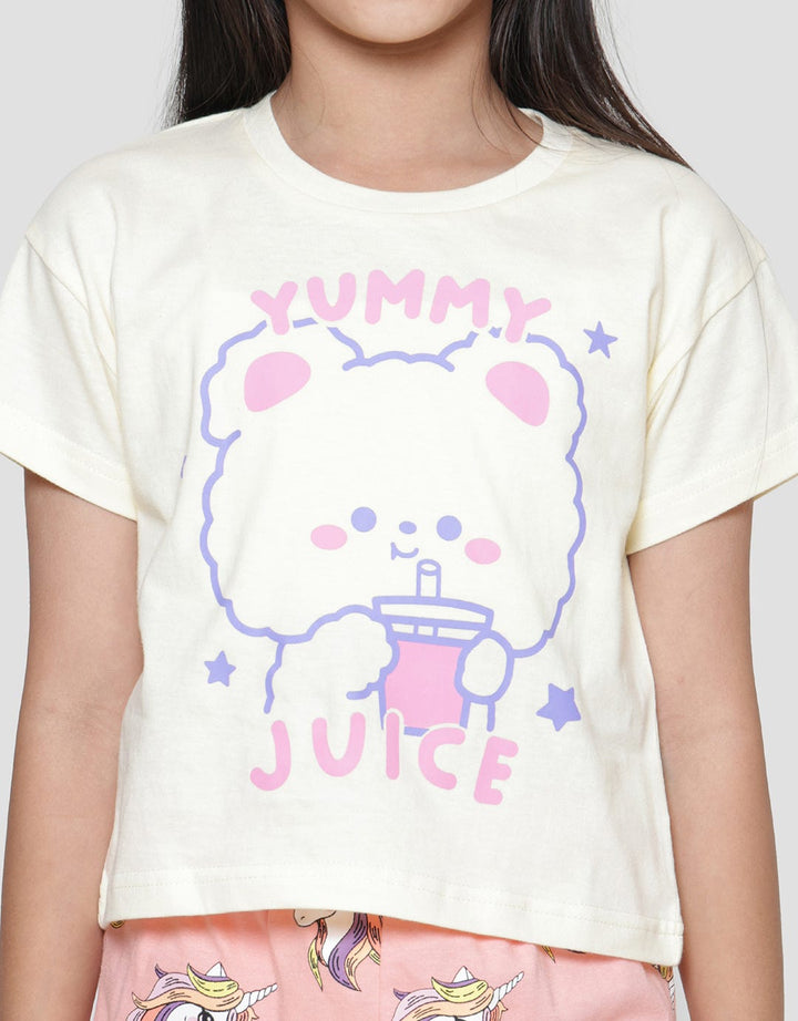 Little M Yummy Juice Kaos Anak Perempuan